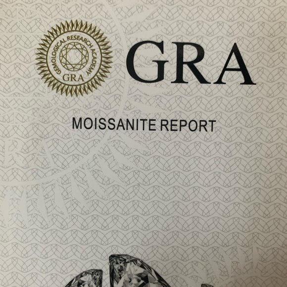 Moissanite Ring 2.0ct with band - Picture 7 of 9